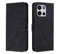 Case for OnePlus Turbo 6, Flip Wallet Phone Case Shockproof PU Leather Book Folio Protective Cover with Magnetic Clasp Kickstand Card Slots Holder for OnePlus Turbo 6, Black