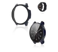 Case for OnePlus Watch 3,Hard PC case with Tempered glass Screen Protector Integrated Protective Cover - Anti-Fall Ultra-Thin Full Protection,Blue