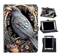 Case for Onn 8“ Tablet 2022 Gen 3 (Model:TBBLU100071483),Mxfdegf 360 Degree Rotating Stand and Magnetic Closure Case for Walmart Onn 8 Inch Tablet Gen 3 2022,Mystical Black Raven