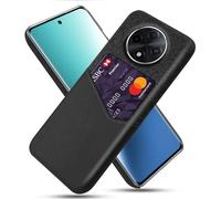 Case for OPPO A3 Pro 5G,Anti-Slip,360°Fall Protection,Fingerprint Resistance,Canvas and PU Leather Case with 1 card slot behind-Black