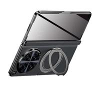 Case For Oppo Find N6, Genuine Leather Shell Wireless Charging Black