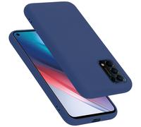 cadorabo silicone case compatible with Oppo FIND X3 LITE, mobile phone cover for FIND X3 LITE- impact-resistant, thin, Silky-Soft Touch Full-Body Protective Phone Case - LIQUID BLUE