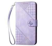 Case for OPPO Reno12 5G Case, Retro Leather Butterfly Flip Folio Wallet Phone Cases Shockproof Protective Cover with [Card Holder] Kickstand Function for OPPO Reno12 5G Light Purple