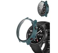 Case for OPPO watch Sport/Oneplus watch 2R Smartwatch, yystao Hard PC Case Cover with 9H Tempered Glass Screen Protector, Full Coverage Integrated, Green