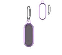 Case for PLAUD NotePin AI Voice Recorder,Daunke with Keychain,Soft Silicone Protective Cover,impact resistant,scratch resistant,Transparent Light Purple