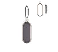 Case for PLAUD NotePin AI Voice Recorder,Daunke with Keychain,Soft Silicone Protective Cover,impact resistant,scratch resistant,Transparent gray