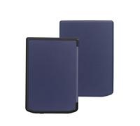 Case for Pocketbook Verse Lite eReader 6 Inch (PB619), FJIASTB Drop-Proof TPU + Scratch Resistant PU Leather Cover with Auto Wake/Sleep (Dark Blue)