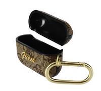 Case for Pods Pro Rigid Guess design with embossed logo - brown