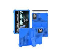 Case for POWMUS L211 2025 Android 14 Tablet 10.1 inch,WUNIAK Hollow Back Design Heat Dissipation Shockproof Lightweight Adjustable Kickstand Silicone Shell&Kids Friendly Soft Case,Sky Blue