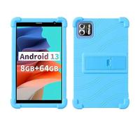 Case for PRITOM B8 Tablet 8 inch Tablet - Kids Friendly Shockproof Silicone Soft Shock Proof Protective Cover with PC Adjustable Stand (Sky Blue)