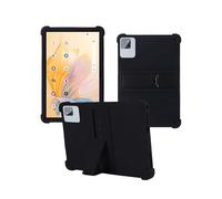 Case for PRITOM TAB11/TAB12 Tablet 10 inch,WUNIAK Shock Proof Lightweight Stand Rubber Shell Protective Cover,Kids Friendly Soft Silicone Adjustable Stand Cover,Black