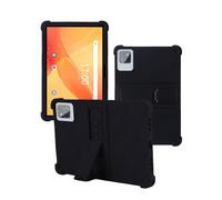 Case for PRITOM TAB12 10 Inch Phone Tablet Android 14,WUNIAK Shock Proof Lightweight Stand Rubber Shell Protective Cover,Kids Friendly Soft Silicone Adjustable Stand Cover,Black
