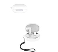 Case for QCY AilyBuds E20 Wireless Earbuds, yystao Soft Silicone Protective Cover compatible with QCY AilyBuds E20, With Lanyard, Dustproof, Shockproof & Durable, White