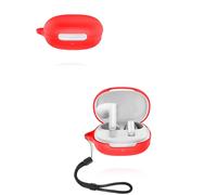 Case for QCY AilyBuds E20 Wireless Earbuds, yystao Soft Silicone Protective Cover compatible with QCY AilyBuds E20, With Lanyard, Dustproof, Shockproof & Durable, Red