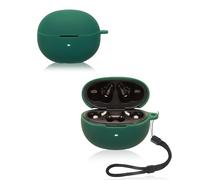 Case for QCY MeloBuds N70 Wireless Earbuds, yystao Soft Silicone Protective Cover compatible with QCY MeloBuds N70, With Lanyard, Dustproof, Shockproof & Durable, Green