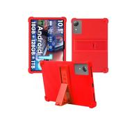Case for Raemond K70 Android Tablet 10 Inch,WUNIAK Shock Proof Lightweight Stand Rubber Shell Protective Cover,Kids Friendly Soft Silicone Adjustable Stand Cover,RED