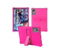 Case for Raemond K70 Android Tablet 10 Inch,WUNIAK Shock Proof Lightweight Stand Rubber Shell Protective Cover,Kids Friendly Soft Silicone Adjustable Stand Cover,Rose Red.