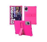 Case for Raemond K80 Tablet 10 Inch Android 15,WUNIAK Shock Proof Lightweight Stand Rubber Shell Protective Cover,Kids Friendly Soft Silicone Adjustable Stand Cover,Rose Red.