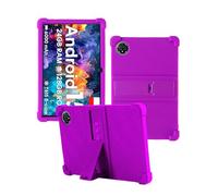 Case for Raemond K80 Tablet 10 Inch Android 15,WUNIAK Shock Proof Lightweight Stand Rubber Shell Protective Cover,Kids Friendly Soft Silicone Adjustable Stand Cover,Purple