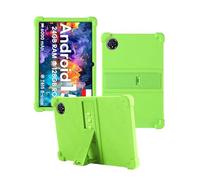 Case for Raemond K80 Tablet 10 Inch Android 15,WUNIAK Shock Proof Lightweight Stand Rubber Shell Protective Cover,Kids Friendly Soft Silicone Adjustable Stand Cover,Green