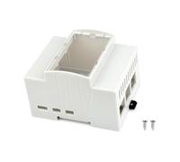 Case for Raspberry Pi 5, DIN Rail ABS Case Compatible with Raspberry Pi HATs PoE HAT (F), RS485 CAN HAT etc. Clear Top Window, Large Inner Space, Injection Moduling