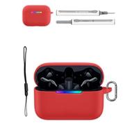 Case for Razer Hammerhead V3 HyperSpeed - Silicone Protective Cover, Full-Body Protection with Scratch Protection, Anti-Shockproof, Includes Cleaning Kit & Lanyard (Red)