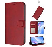 Case for Realme 16 Pro 5G, PU Leather Wallet Flip Case Cover with RFID Blocking Card Slots Stand View Magnetic Protective Cover for Realme 16 Pro 5G, Burgundy