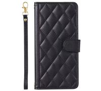 Case for Realme 9i 4G/OPPO A36/A76 with Card Holders Handbag, Shockproof Luxury Leather Flip Folio Protective Cover Non-slip Bumper Purse Women Phone Case Cover for Realme 9i 4G/OPPO A36/A76, black