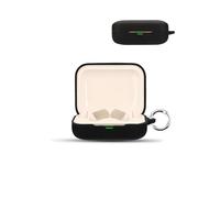 Case for Realme Buds Air7 Wireless Earbuds,daunke Soft Silicone Protective Cover,Case with Round buckle,Full Protection,Black
