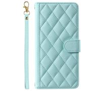Case for Realme C21Y/C25Y with Card Holders Handbag, Shockproof Luxury Leather Flip Folio Protective Cover Non-slip Bumper Purse Women Phone Case Cover for Realme C21Y/C25Y, Mint Green