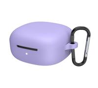 Case for Redmi Buds 6, Headphone Silicone Protective Case, Shockproof Shell Cover with Carabiner Clip (Purple)