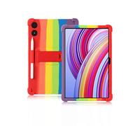Case for Redmi Pad Pro 12.1 Inch Tablet,daunke Soft Silicone Cover,with Folding Stand,Lightweight Shockproof,Anti-Scratch,All-Around Protection,Rainbow