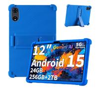 Case for Relndoo TAB9 12-Inch Tablet - Shockproof Silicone Protective Cover with Kickstand, Drop-Resistant Business Style (Blue)