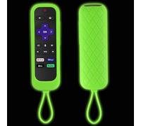 Case for Roku Remote, TOKERSE Cover Compatible with Hisense/TCL Roku TV Steaming Stick/Express Controller Anti Slip Shockproof Silicone Protective Sleeve Skin Glow in The Dark - Green