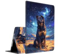Case for Samsug Galaxy Tab S10 Lite/ S10 FE 2025/ S9 FE 10.9 inch/ S9 11 inch 2023 ，Slim Fit Foldable Standing Case with Auto Sleep/Wake for Galaxy Tab S10 Lite ，Starry Night Dog German Shepherd