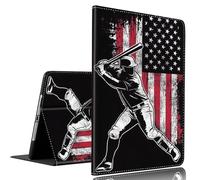 Case for Samsug Galaxy Tab S10 Lite/ S10 FE 2025/ S9 FE 10.9 inch/ S9 11 inch 2023 ，Slim Fit Foldable Standing Case with Auto Sleep/Wake for Galaxy Tab S10 Lite，USA Baseball Flag