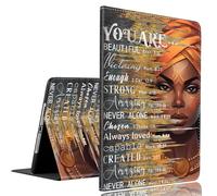 Case for Samsug Galaxy Tab S10 Lite/ S10 FE 2025/ S9 FE 10.9 inch/ S9 11 inch 2023 ，Slim Fit Foldable Standing Case with Auto Sleep/Wake ，African American Women Inspirational Quotes