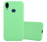 cadorabo Case works with Samsung Galaxy A10s in CANDY PASTEL GREEN - Shockproof and Scratch Resistant TPU Silicone Cover - Ultra Slim Protective Gel Shell Bumper Back Skin