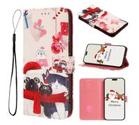 Case for Samsung Galaxy A12/M12, Christmas Tree Snowman Cases Shockproof Flip Leather Card Slots Magnetic Closure Kickstand Protective Wallet Phone Cover For Samsung Galaxy A12/M12 Christ-2