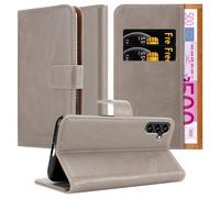 cadorabo Book Case compatible with Samsung Galaxy A13 5G in CAPPUCCINO BROWN - with Magnetic Closure, Stand Function and Card Slot - Wallet Etui Cover Pouch PU Leather Flip