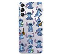 Case for Samsung Galaxy A14 5G Official Lilo & Stitch Pattern Transparent to Protect Your Mobile Phone. Flexible Silicone Case with Official Disney License
