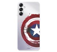 Case for Samsung Galaxy A14 5G Official Marvel Captain America Shield to Protect Your Mobile Phone Case Transparent Flexible Silicone Case with Official Marvel License