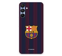 Case for Samsung Galaxy A15 5G FC Barcelona Stripes Blaugrana Transparent to Protect Your Mobile Phone, Flexible Silicone Layer with Official FC Barcelona Licence