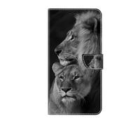 Case for Samsung Galaxy A16, Magnetic Protective Painted PU Leather Shockproof Wallet Stand Foldable Flip Cover with Stand Card Holders for Samsung Galaxy A16,lion