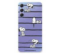 Case for Samsung Galaxy A34 5G Official Peanuts Snoopy Stripes to Protect Your Mobile Phone, Transparent Silicone Flexible Case with Official Snoopy License