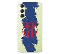 Case for Samsung Galaxy A54 5G FC Barcelona Emblem Red Stroke Blue Transparent to Protect Your Mobile Phone. Flexible Silicone Case with Official FC Barcelona License