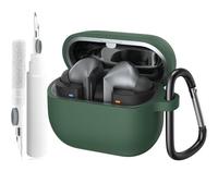 Case for Samsung Galaxy Buds 3 /Buds 3 Pro with Cleaner Pen, Silicone Protective Cover for Buds 3 Generation with Hook, Supports Wireless Charging, LED Front Visible