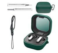 Case for Samsung Galaxy Buds 4/Bud 4 Pro- Liquid Silicone Full-Body Protective Cover,Anti-Fingerprint,Dustproof,Shockproof,Skin-Friendly Texture(Dark Green)