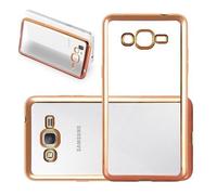 Case for Samsung Galaxy GRAND PRIME Protection Cover Slim TPU Silicone Chrome