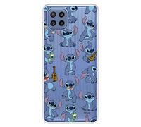 Case for Samsung Galaxy M32 Official Disney Stitch Transparent Pattern to Protect Your Mobile Phone Flexible Silicone Case with Official Licensed by Lilo & Stitch